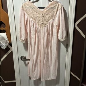 Vintage Pink Lace Nightgown